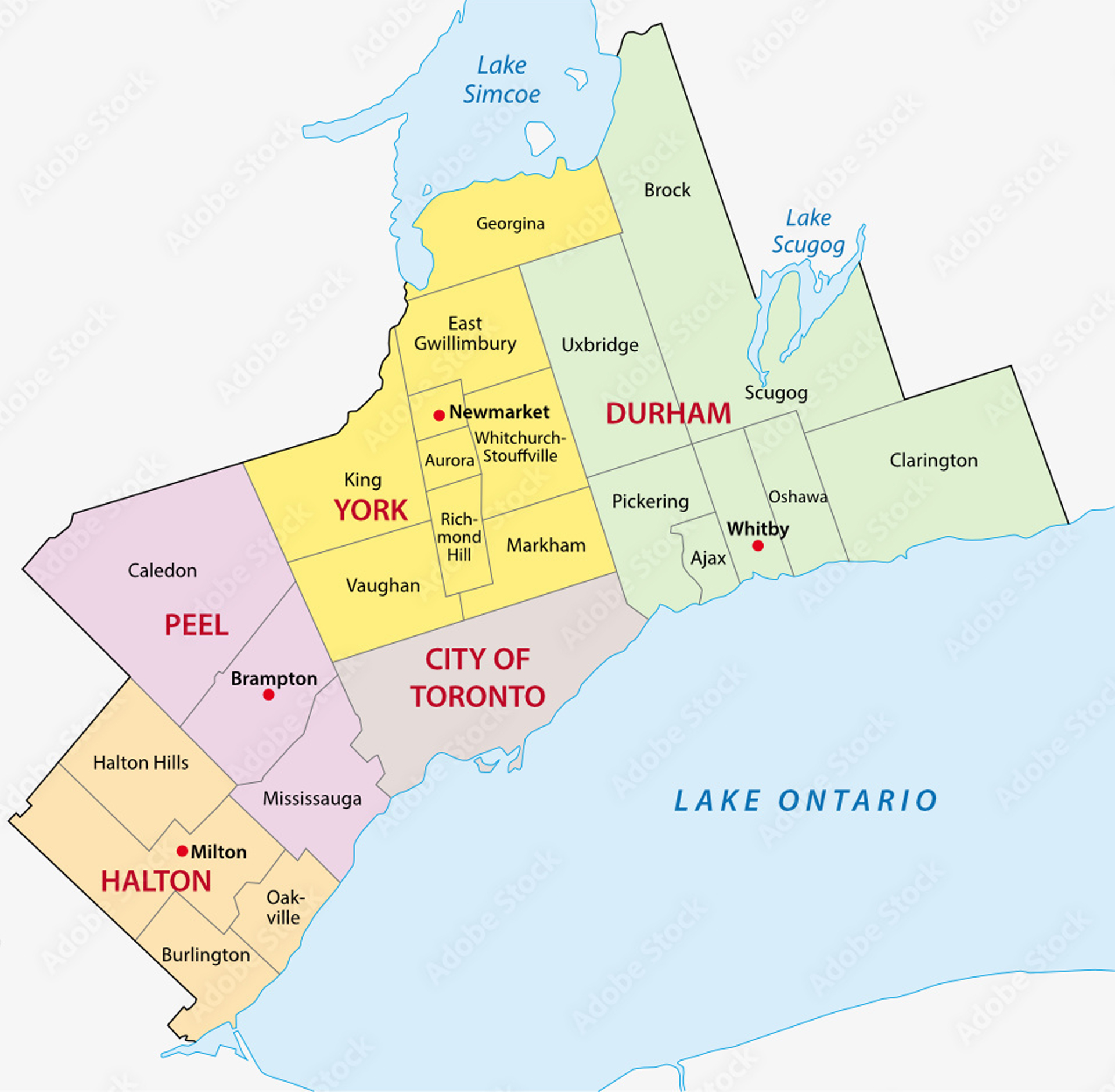 Toronto GTA Map
