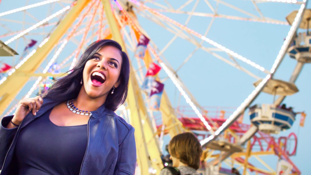 Woman excited at the CNE