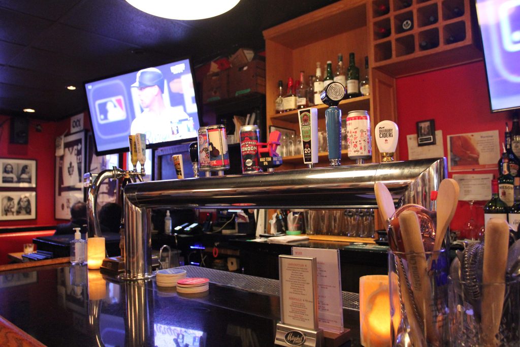Mugshot Tavern. Wide selection of beers on tap.